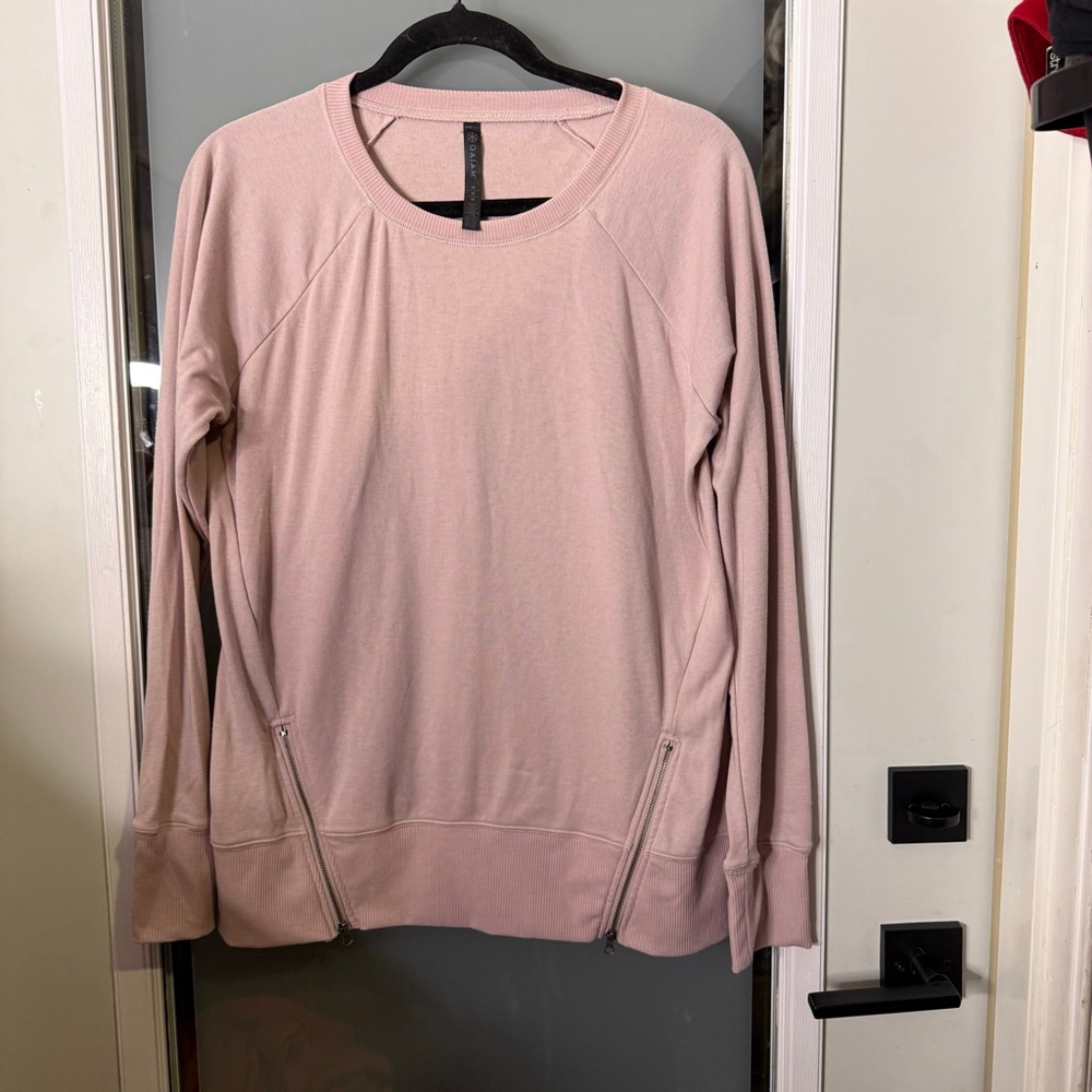 Gaiam Pink Long Sleeve Sweatshirt with Zippers M - Picture 2 of 7